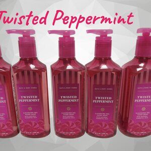 Twisted Peppermint (X5)Bath&Body Works Cleansing Gel Hand Soap Lot of 5